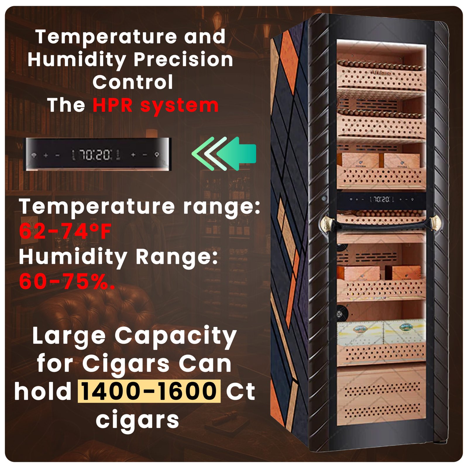 Afidano C8 Electric Cigar Humidor - Image 4