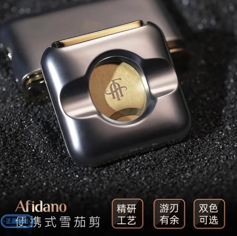 Afidano Luxury Cutter – Stainless Steel Guillotine Blade, Compact Pocket Design, Double Blade Precision Cut for Large & Small Ring Gauge