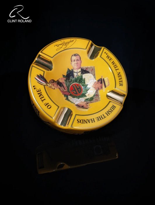 Arturo Fuente Special Edition Large Cuba Ceramic Cigar Ashtray 4 Cigar Holder Ashtray – Yellow