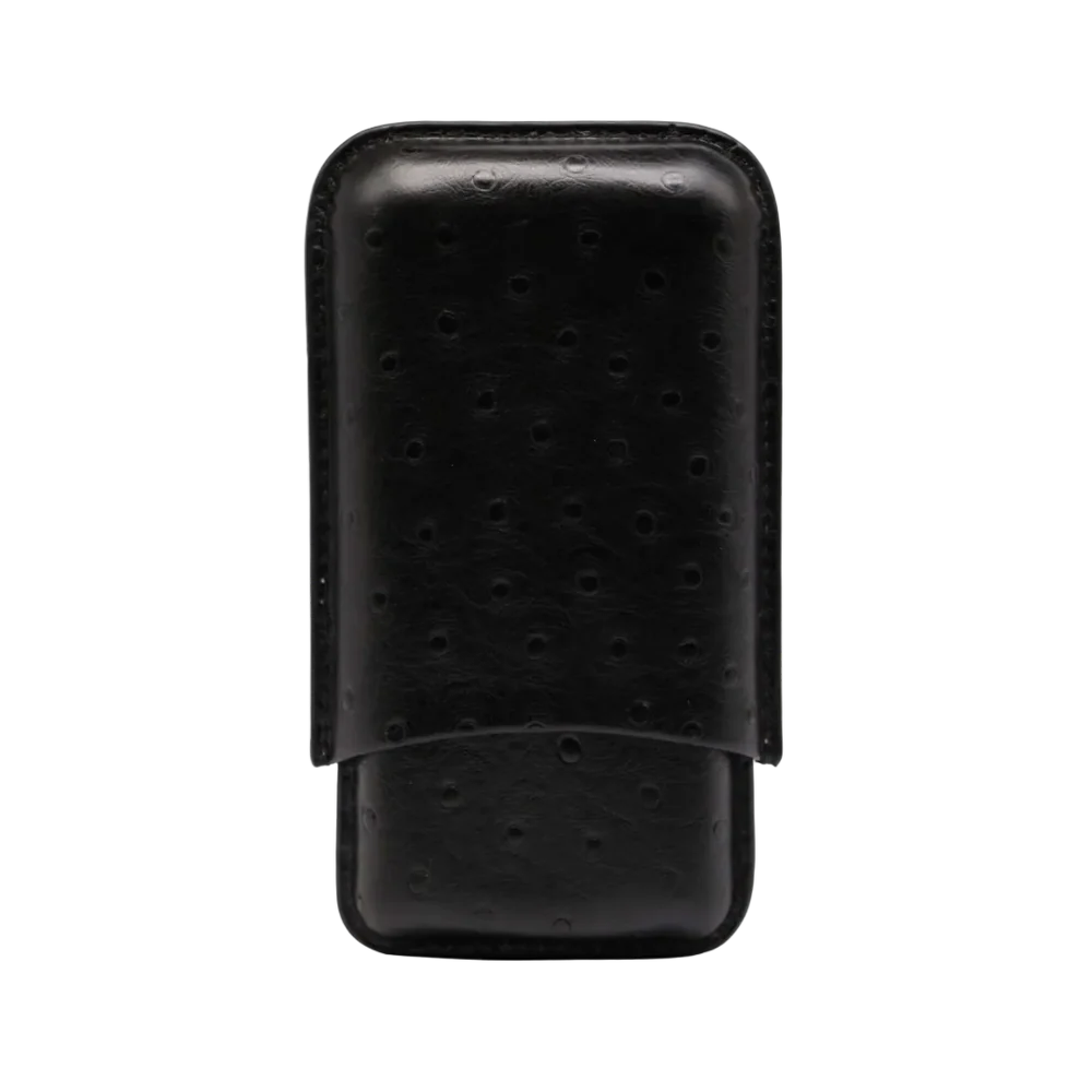 HEMINGWAY PORTABLE CIGAR CASE 3 CIGARS HOLDER PREMIUM LEATHER CIGAR CASE – BLACK - Image 2