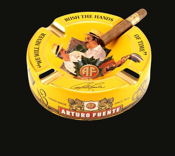 Arturo Fuente Special Edition Large Cuba Ceramic Cigar Ashtray 4 Cigar Holder Ashtray – Yellow