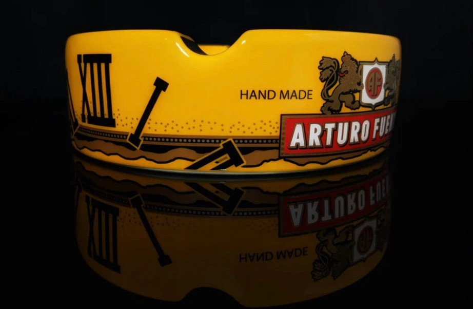 Arturo Fuente Special Edition Large Cuba Ceramic Cigar Ashtray 4 Cigar Holder Ashtray – Yellow