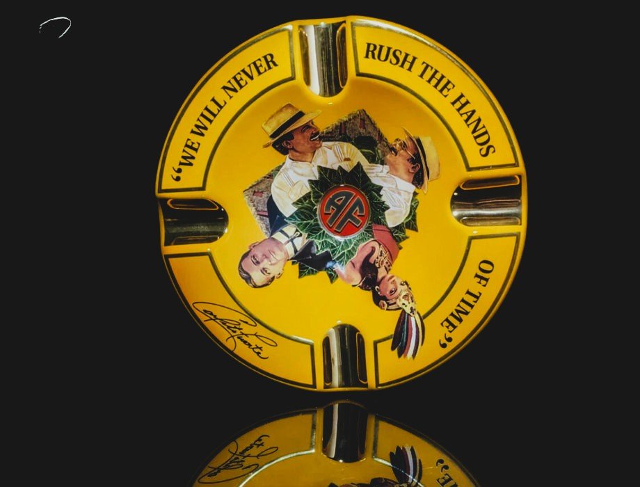 Arturo Fuente Special Edition Large Cuba Ceramic Cigar Ashtray 4 Cigar Holder Ashtray – Yellow