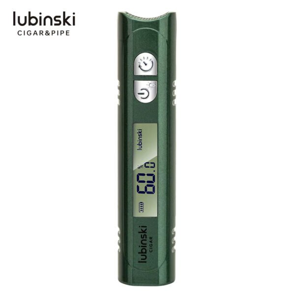 Lubinski Cigar Humidifier for Humidity Checking – Digital Display, Blue Light for Currency Note Verification, Type-C Charging Port, Cigar Holder on Top, On/Off Button - Image 1