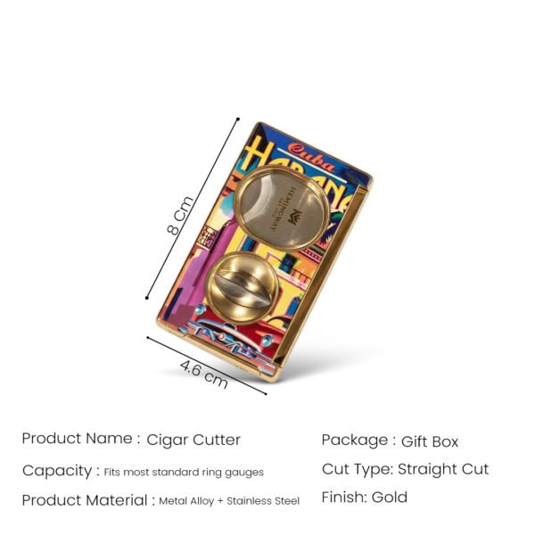 Hemingway Dual Blade Cigar Cutter – Luxury Metal Cutter - Image 8