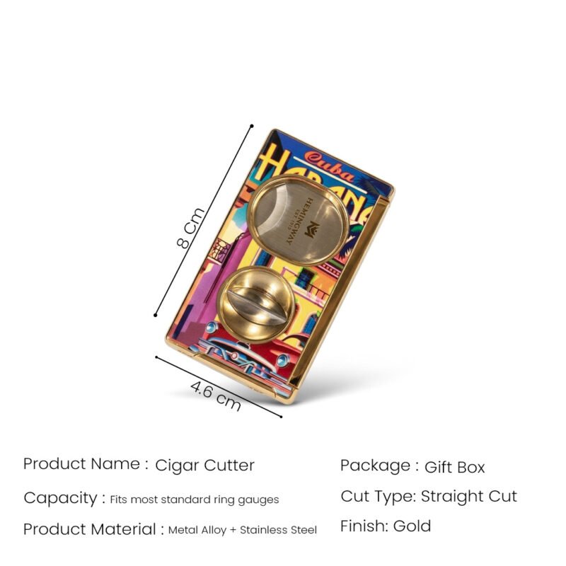 Hemingway Dual Blade Cigar Cutter – Luxury Metal Cutter