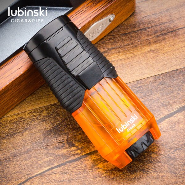 Lubinski Gradient Jet Flame Cigar Lighter – Windproof Refillable Torch, Premium Metal Design - Image 3