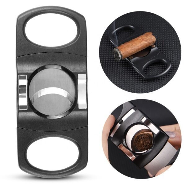 Hemingway Cigar Double Blade ABS Plastic Stainless Steel Cutter - Image 1
