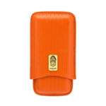 Portable Travel Cigar Case 3 Cigar Holder Humidor Storage Case Leather Cigar Tube Gift Box Orange