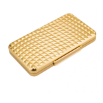 New Aluminum 5 Cigars Travel Portable Cigar Case With Genuine Leather Case Portable & Stylish Gold