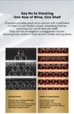 Vinocave CWC‑200A 80-Bottle Wine Refrigerator | Stainless Steel Cooler with Beech Wood Shelves - Image 12