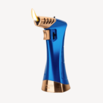 Metal Cigar Lighter With Punch 1 Jet Flame Torch Butane Gas Lighter With Puncher Cigar Blue - Image 2