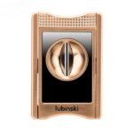 Luxury V-Cut Cigar Cutter Stainless Steel Cigar Cutter Zinc Alloy Blade Semi-Automatic Gold