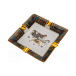 LUBINSKI Chinese Ceramic Cigar Ashtray 4 Cigar Holder Ashtray with Retro Running Horse Pattern Tray Design for Outdoor - Image 6