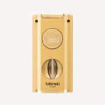 Premium Cigar Lighter Multi-functional Double Flame Windproof Cigar Lighter 3in1 with cigar v-cutter and puncher Gold