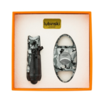 New Cigar Cutter and Torch Lighter Gift Set 3 Jet Flame Cigar Lighter and Cigar Cutter Gift Box Set Grey