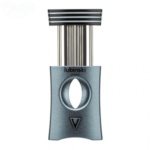 Stainless Steel Cigar Cutter  Zinc Alloy Blade Semi-Automatic Luxury V-Cut Cutter Gold - Image 2