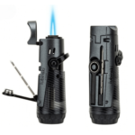 Cigar Cutter and Torch Lighter Gift Set 2 Jet Cigar Lighter Cigar Cutter with Stand Perfact Gift Box - Image 2