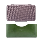 New Aluminum 5 Cigars Travel Portable Cigar Case With Genuine Leather Case Portable & Stylish Grey - Image 3