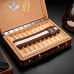 Luxury Crocodile Skin Leather Cigar Case Portable Humidor for Cigar Accessories Cases Cigar Travel Humidors Cigars - Image 3