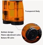 LUBINSKI Cigar Cutter and Torch Lighter 3 Jet Cigar Lighter w Punch, Security Lock Cigar Cutter W Cigar Stand Gift Set (Orange) - Image 6