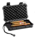HEMINGWAY TRAVEL CIGAR BOX SMALL HARD CASE WITH PLUCK FOAM WITH HYGROMETER BOX CIGAR - Image 4