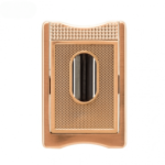 Luxury V-Cut Cigar Cutter Stainless Steel Cigar Cutter Zinc Alloy Blade Semi-Automatic Gold - Image 3