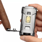 Cigar Lighter Jet Flame Torch Cigar Lighter Refillable Butane 2 Size Cigar Punch & Holder - Image 2