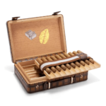 Luxury Crocodile Skin Leather Cigar Case Portable Humidor for Cigar Accessories Cases Cigar Travel Humidors Cigars - Image 2