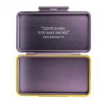 New Aluminum 5 Cigars Travel Portable Cigar Case With Genuine Leather Case Portable & Stylish Grey - Image 5