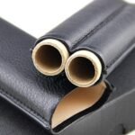 COHIBA Premium black Leather cigar case Humidor, Two-Tube Portable Cigar Case, Black, Classic Design with gift box - Image 6