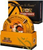 Arturo Fuente Cigar Ashtray, Premium Ceramic 4-Cigar Ashtray, Yellow Rush the Hands Design, Luxury Ashtray for Cigars, Smoking Accessories for Home, Office & Lounge