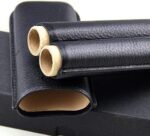 COHIBA Premium black Leather cigar case Humidor, Two-Tube Portable Cigar Case, Black, Classic Design with gift box - Image 5