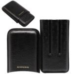 HEMINGWAY PORTABLE CIGAR CASE 3 CIGARS HOLDER PREMIUM LEATHER CIGAR CASE – BLACK - Image 6