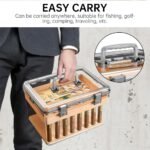 CIGARLOONG Acrylic Cigar Humidor: Transparent Box with Hygrometer & Cedar Tray - Image 2