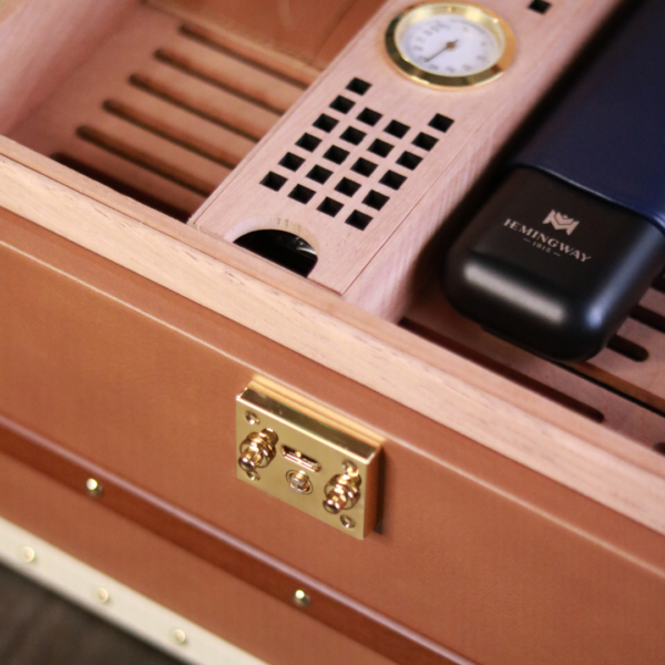 Luxury Cigar Humidor Treasurer Brown - Image 8