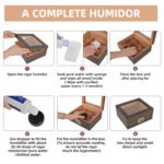 CIGAROL Glass Top Cigar Humidor | Digital Hygrometer & Spanish Cedar Tray - Image 3