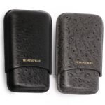 HEMINGWAY PORTABLE CIGAR CASE 3 CIGARS HOLDER PREMIUM LEATHER CIGAR CASE – BLACK - Image 7