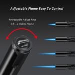 HEMINGWAY Single Jet Torch Lighters – Windproof Refillable Butane Pen-Style Lighters with Powerful Blue Flame – Portable for Candles, Culinary, BBQ & Camping - Image 4