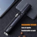 Windproof Torch Flame Lighter – Refillable Butane, Adjustable Blue Flame, Premium Metal Design (Gas Not Included) - Image 6