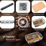 CIGARLOONG Clear Humidor: 30-Cigar Storage Box with Humidifier & Hygrometer - Image 8