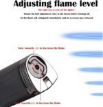 Honest Triple Jet Flame Cigar Torch Lighter - Windproof Butane Refillable Lighter with Built-in Cigar Puncher - Sleek Black Finish - Image 6