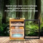 Raching Cigar Humidor Cabinet Electronic Humidor MON Series- MON800A (600 cigars) - Black - Image 3