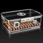 CIGARLOONG Cedar Wood Humidor: Multi-Storey Transparent Box for 60 Cigars | medium - Image 6