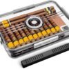 CIGARLOONG Clear Humidor: 30-Cigar Storage Box with Humidifier & Hygrometer