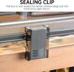 CIGARLOONG Acrylic Cigar Humidor: Transparent Box with Hygrometer & Cedar Tray - Image 7