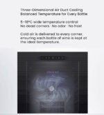 Vinocave CWC‑200A 80-Bottle Wine Refrigerator | Stainless Steel Cooler with Beech Wood Shelves - Image 9