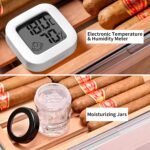 CIGARLOONG Cedar Wood Humidor: Multi-Storey Transparent Box for 60 Cigars | medium - Image 3