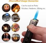 Honest Triple Jet Flame Cigar Torch Lighter - Windproof Butane Refillable Lighter with Built-in Cigar Puncher - Sleek Black Finish - Image 5