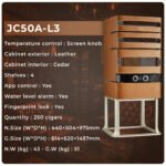 Afidano Electric Cigar Humidor, Dual‑Zone Smart Humidifier with Touchscreen & Digital Hygrometer, Wi‑Fi App Control, UV‑Protected Glass, Spanish Cedar WOOD, Holds Up to 250 Cigars – (JC50A-L3) - Image 15